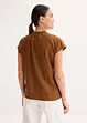 Kortermet bluse i lett linmiks, bonprix