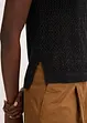 Strikket singlet med hullmønster og lurex, bonprix