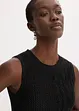 Strikket singlet med hullmønster og lurex, bonprix