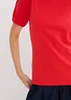 Jerseytopp med ermer av bomullspopelin, bonprix