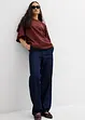 Oversized topp med vide ermer, av 100% bomull, bonprix
