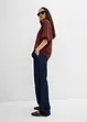 Oversized topp med vide ermer, av 100% bomull, bonprix