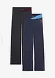 Treningsbukse i bomull, Bootcut (2-pack), bonprix