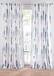 Gardin med trykt stripemønster (1-pack), bonprix