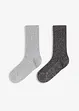 Sokker med økologisk bomull og lurex (2-pack), bonprix