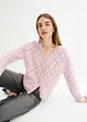 Cardigan med hullmønster, bonprix