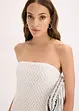 Off shoulder-kjole med blonder, bonprix