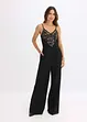 Jumpsuit i jersey med blonder, bonprix