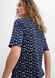 Ribbet topp med blomsterprint, halvlange ermer, bonprix