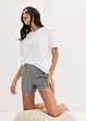Oversized, kort pyjamas med vevd shorts, bonprix