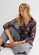 Oversized skjorte i luftig chiffon, bonprix