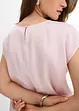 Kort bluse av sateng med glans, bonprix