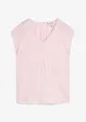 Kort bluse av sateng med glans, bonprix