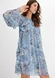 Tunikakjole av strukturert chiffon, bonprix