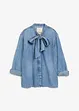 Jeansbluse med sløyfe, bonprix