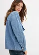 Jeansbluse med sløyfe, bonprix