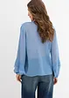 Chiffonbluse med volanger, bonprix
