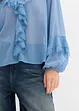 Chiffonbluse med volanger, bonprix