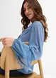 Chiffonbluse med volanger, bonprix