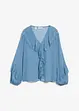 Chiffonbluse med volanger, bonprix