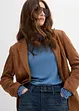 Barrel-jeans, Mid Waist med belte, bonprix