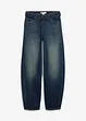 Barrel-jeans, Mid Waist med belte, bonprix