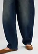 Barrel-jeans, Mid Waist med belte, bonprix