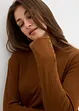 Langermet, ribbet topp, bonprix