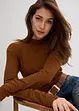 Langermet, ribbet topp, bonprix