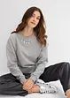Oversized sweatshirt med strass, bonprix