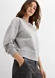 Oversized sweatshirt med strass, bonprix