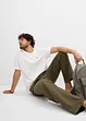 Classic Fit-pull on-bukse i lett bomull, Straight, bonprix
