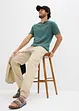 Relaxed Fit pull on-chinos med stretch, Straight, bonprix