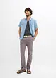 Regular Fit chinos med komfortlinning og belte, Straight, bonprix