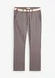 Regular Fit chinos med komfortlinning og belte, Straight, bonprix