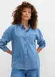 Oversized jeansskjorte av økologisk bomull, bonprix