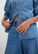 Oversized jeansskjorte av økologisk bomull, bonprix