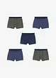Boksershorts med myk økologisk bomull (5-pack), bonprix