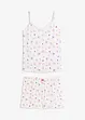 Kort pyjamas i ribbemateriale, bonprix