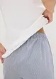 Pyjamas med ribbet topp og vevd bukse, bonprix