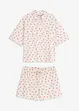 Kort pyjamas av flammegarn, oversized, bonprix