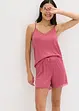 Kort pyjamas i myk pointellejersey, bonprix