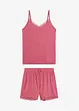 Kort pyjamas i myk pointellejersey, bonprix