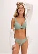 V-stringtruse med blomsterblonder, bonprix