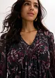 Mesh-jerseykjole med volanger, bonprix