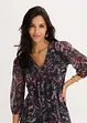Mesh-jerseykjole med volanger, bonprix