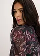 Mesh-jerseykjole med volanger, bonprix