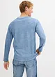 Henley T-skjorte, langermet i vasket stil av 100% økologisk bomull, bonprix