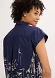 Oversized, kortermet poplinbluse av bomull, bonprix