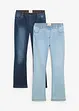 Slip on-jeans, Mid Waist (2-pack), bonprix